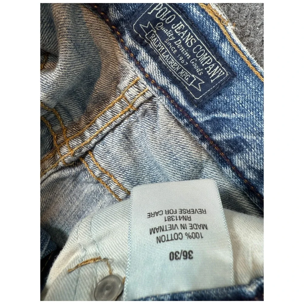 RL Polo Jeans Co Men's 36x30 Easy Fit Blue Denim Vintage 90s Ralph Lauren‎